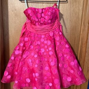 Jovani Vibrant Pink Strapless Prom Dress